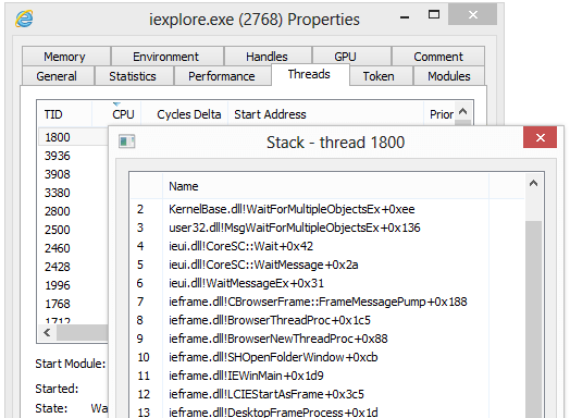 Stack trace